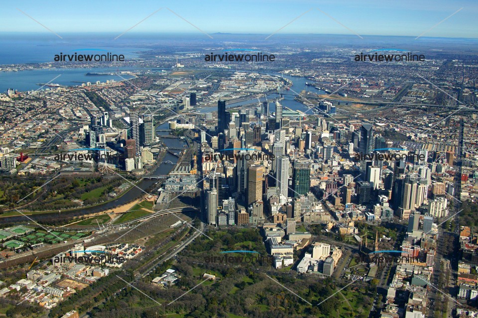 Aerial Photography Melbourne CBD Airview Online