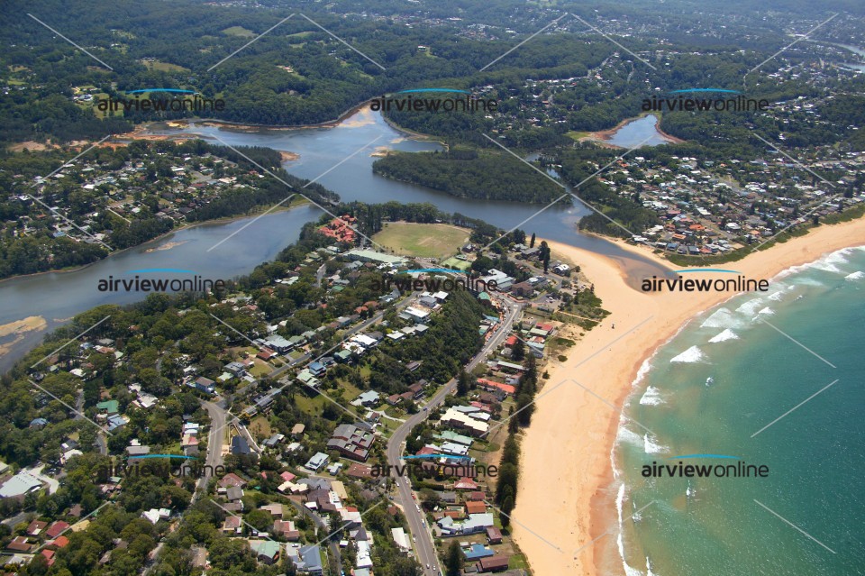 Aerial Photography Avoca Beach and Lagoon Airview Online