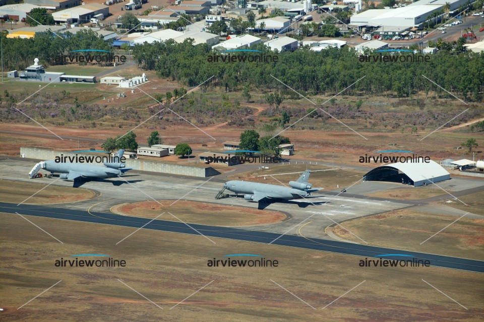 Aerial Photography RAAF planes at Darwin International Airport