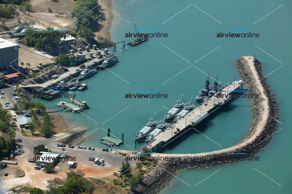 Aerial Photography Closeup of HMAS Coonawarra Darwin Naval Base ...