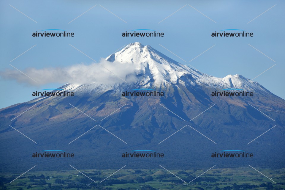 Aerial Photography Closeup of Mount Taranaki Airview Online