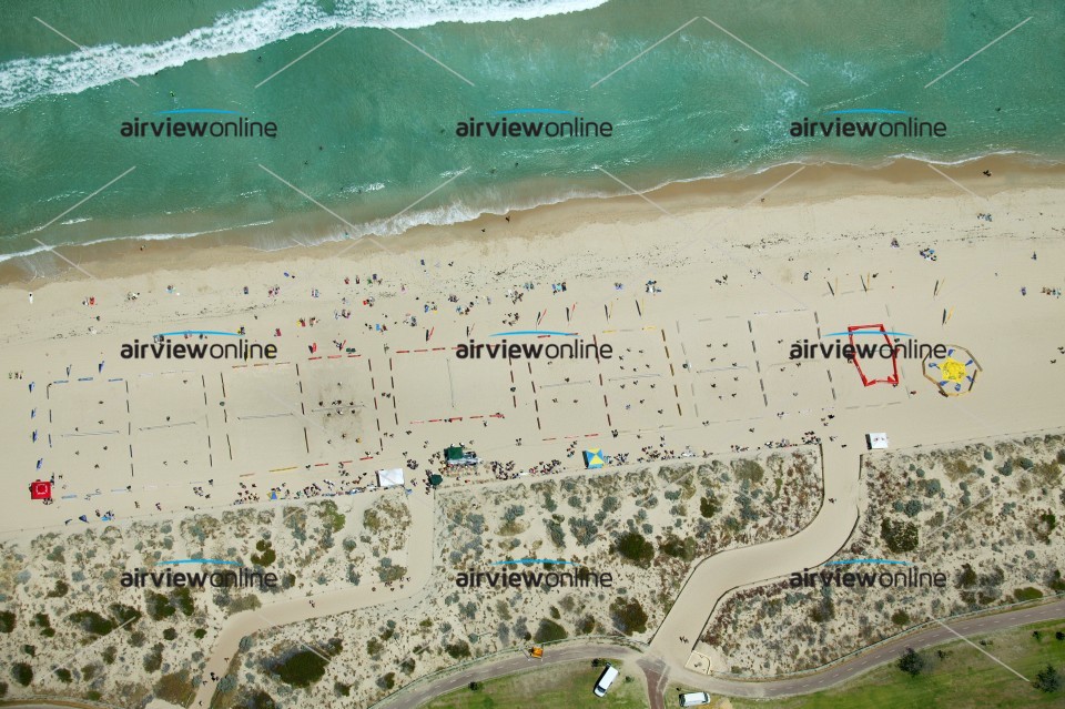 Aerial Photography Volleyball at Scarborough Beach Airview Online