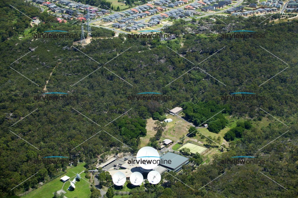 Aerial Photography Telstra Satellite Earth Station in Oxford Falls