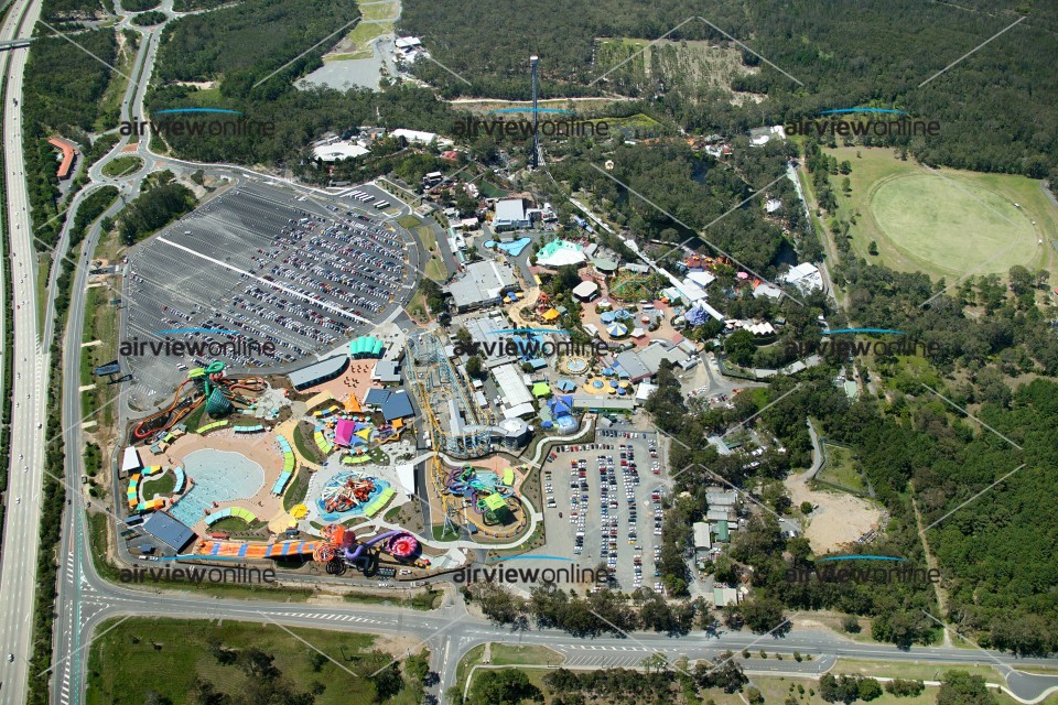 Aerial Photography Dreamworld and Whitewater World, QLD - Airview Online