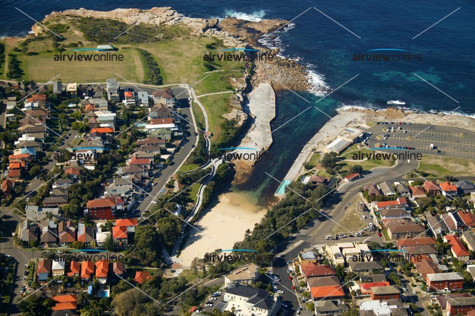 Aerial Photography Clovelly Beach and Burrows Park Airview Online