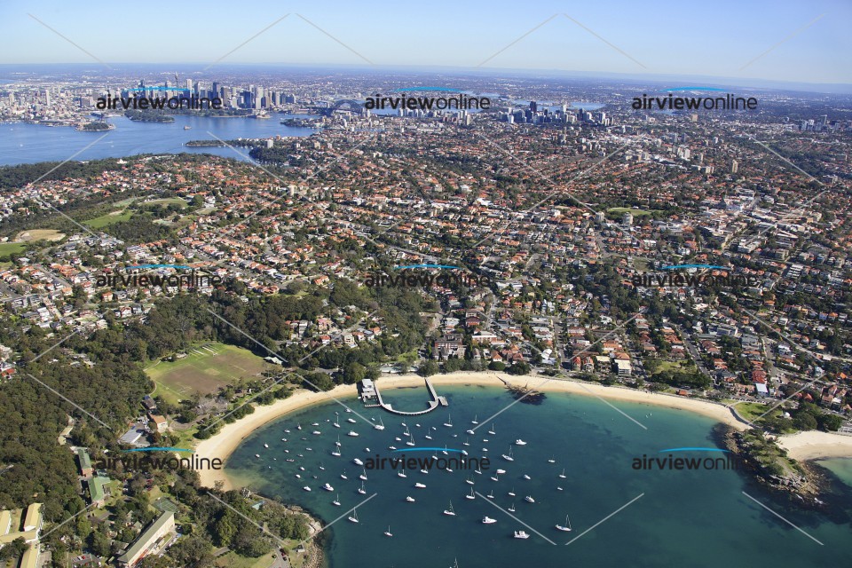 Aerial Image of Balmoral Beach to Sydney and North Sydney