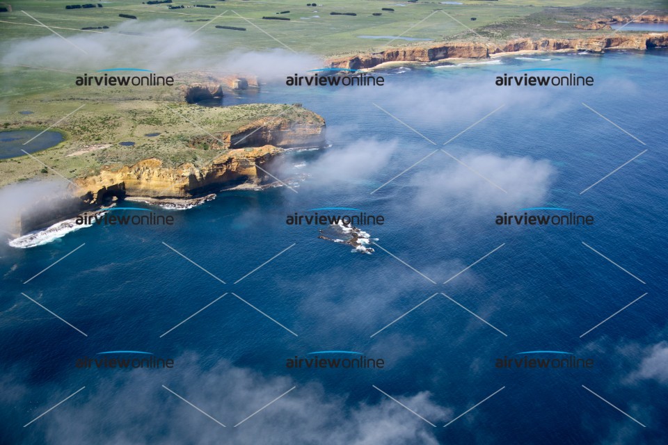 Aerial Image of Clouds at the coast