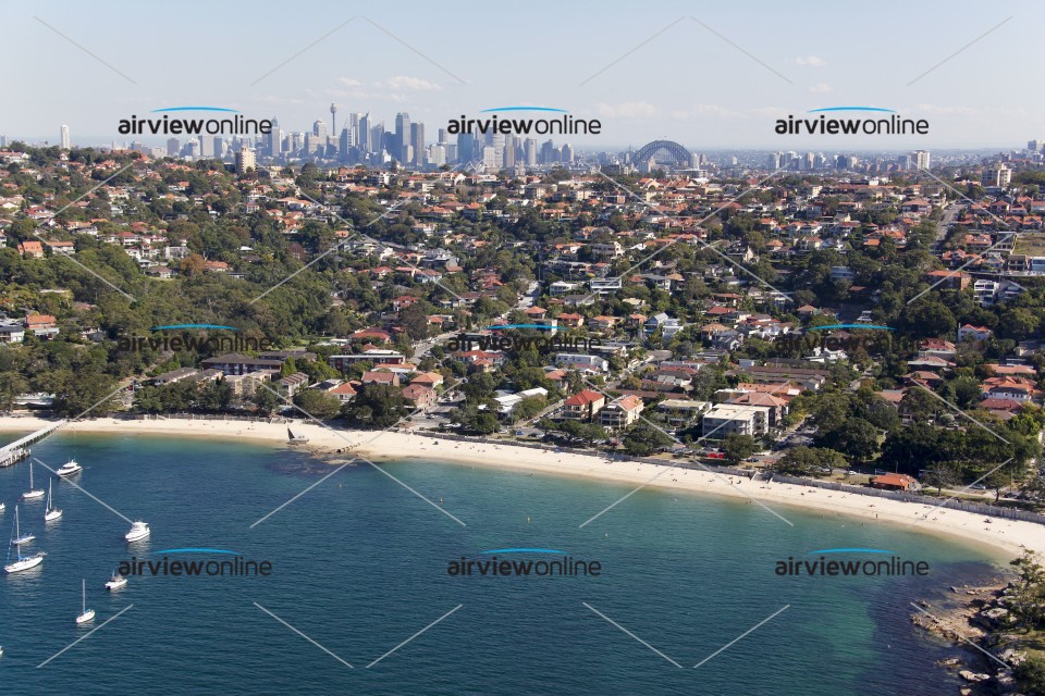 Aerial Image of Balmoral Beach to Sydney Skyline
