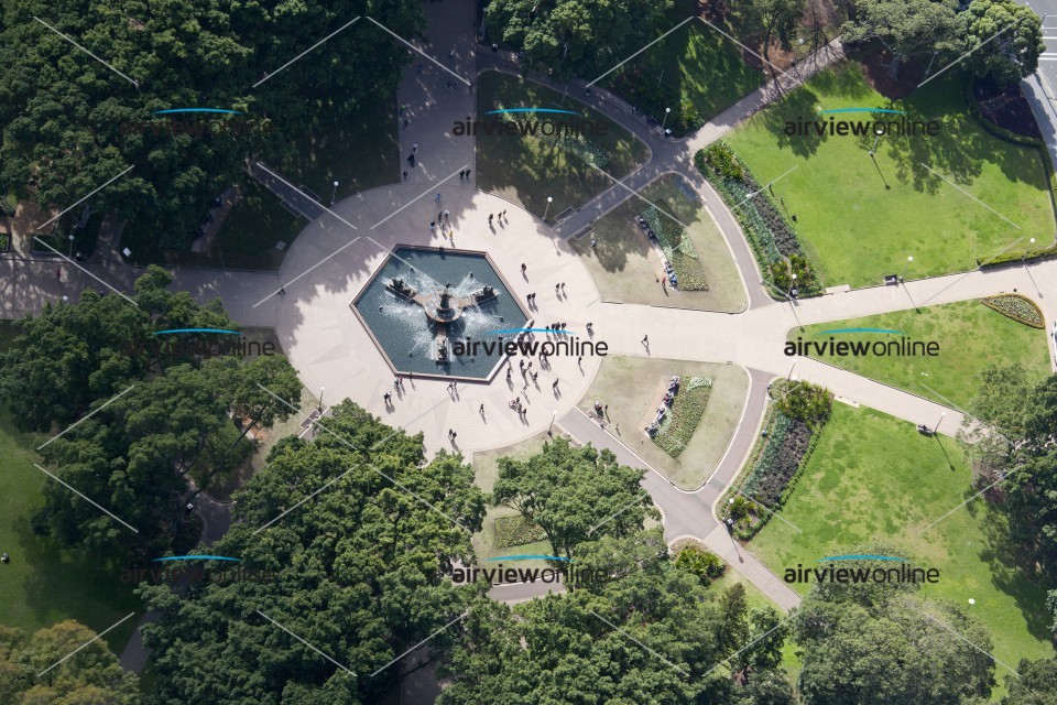 Aerial Image of Archibald Fountain, Hyde Park Sydney