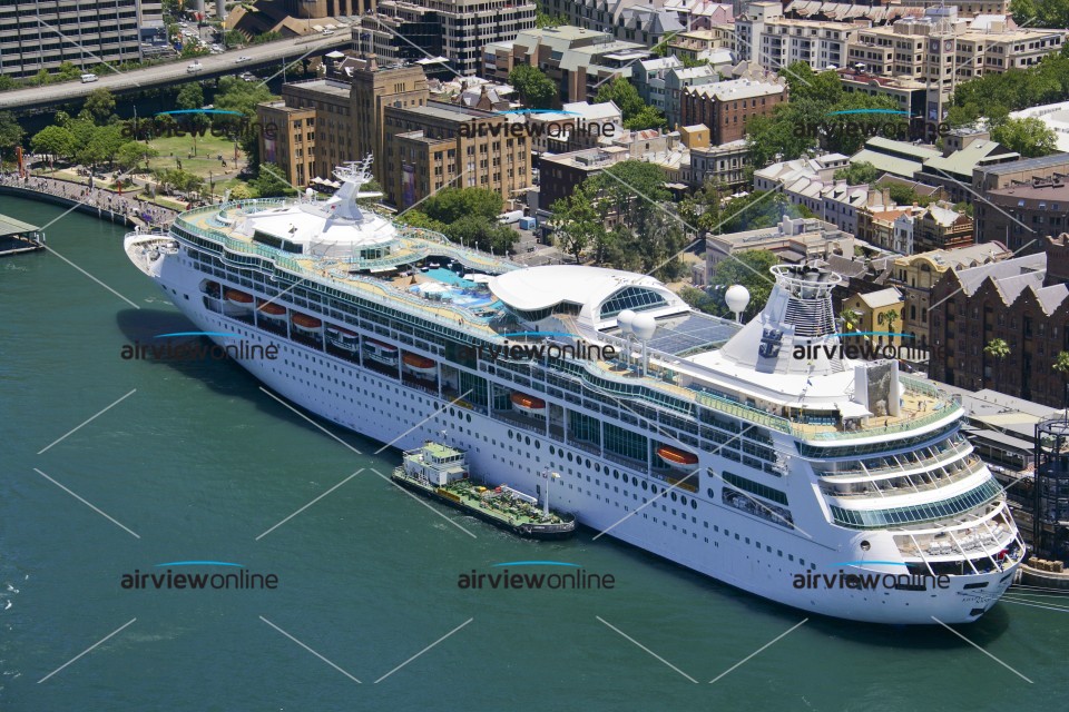 Aerial Image of Cruise Ship at Sydney