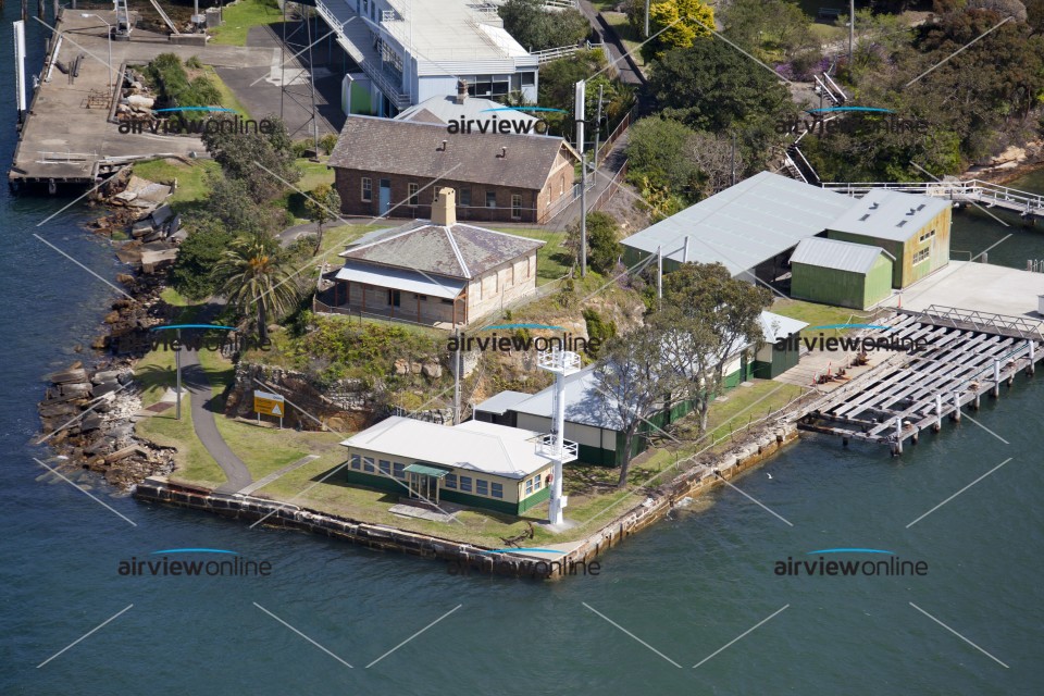 Aerial Image of Goat Island Detail