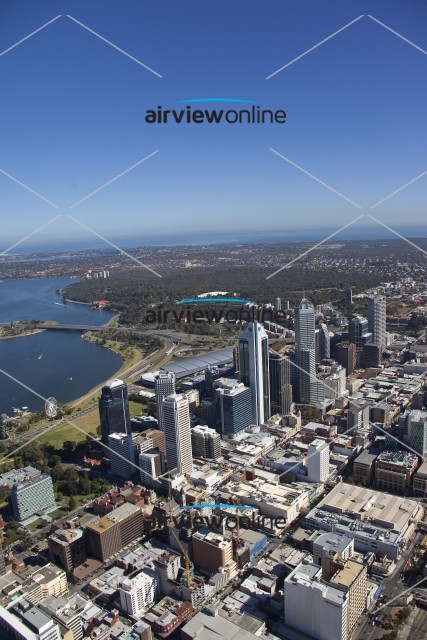 Aerial Image of Perth CBD Portrait