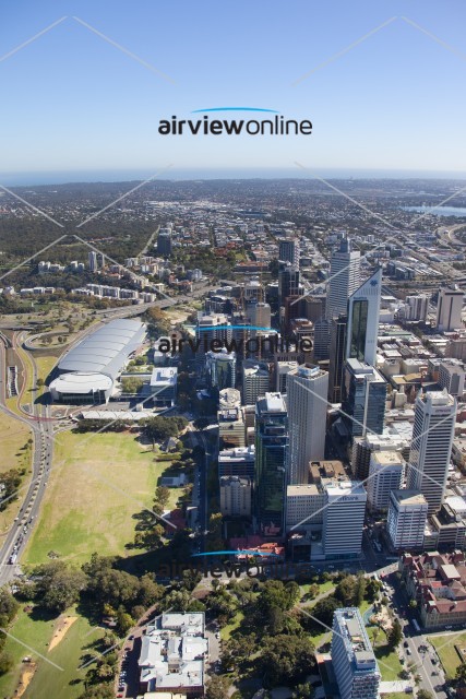 Aerial Image of Perth CBD Portrait
