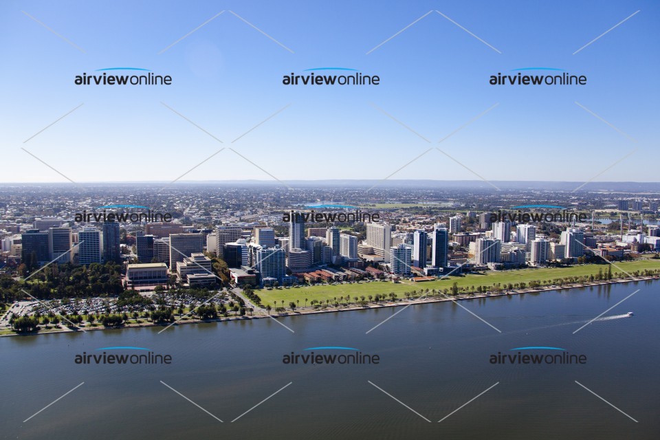 Aerial Image of East Perth Skyline