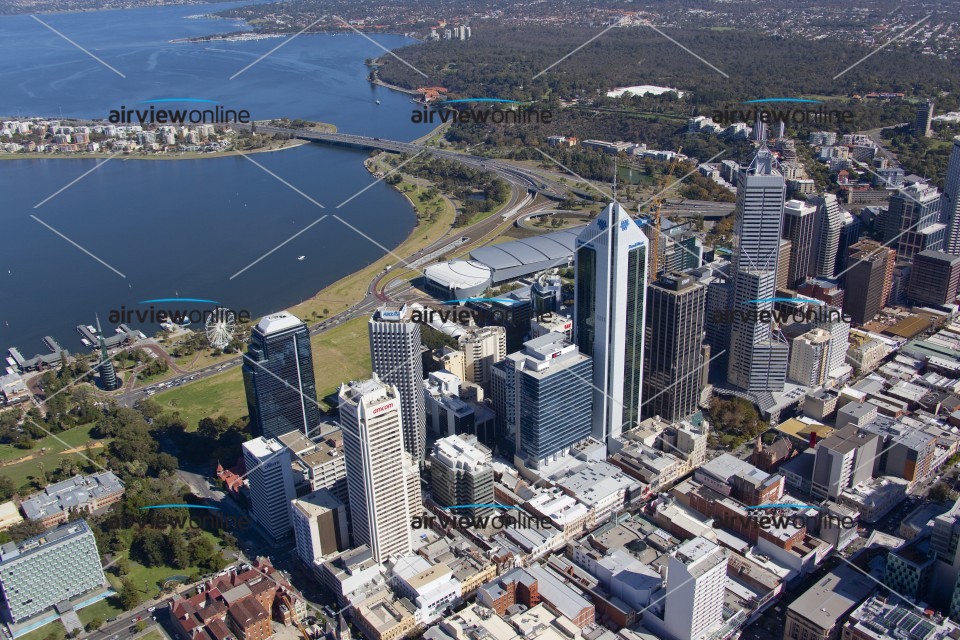Aerial Image of Perth CBD and the Narrows