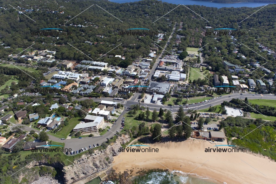 Aerial Image of Avalon commercial area looking west