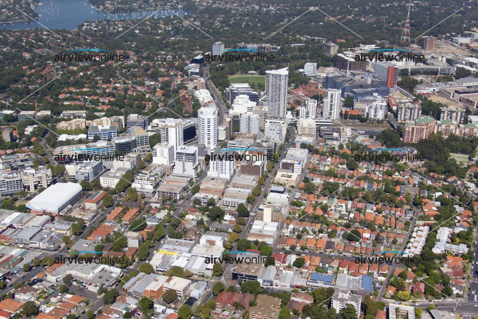 Aerial Image of St Leonards and Artarmon looking west