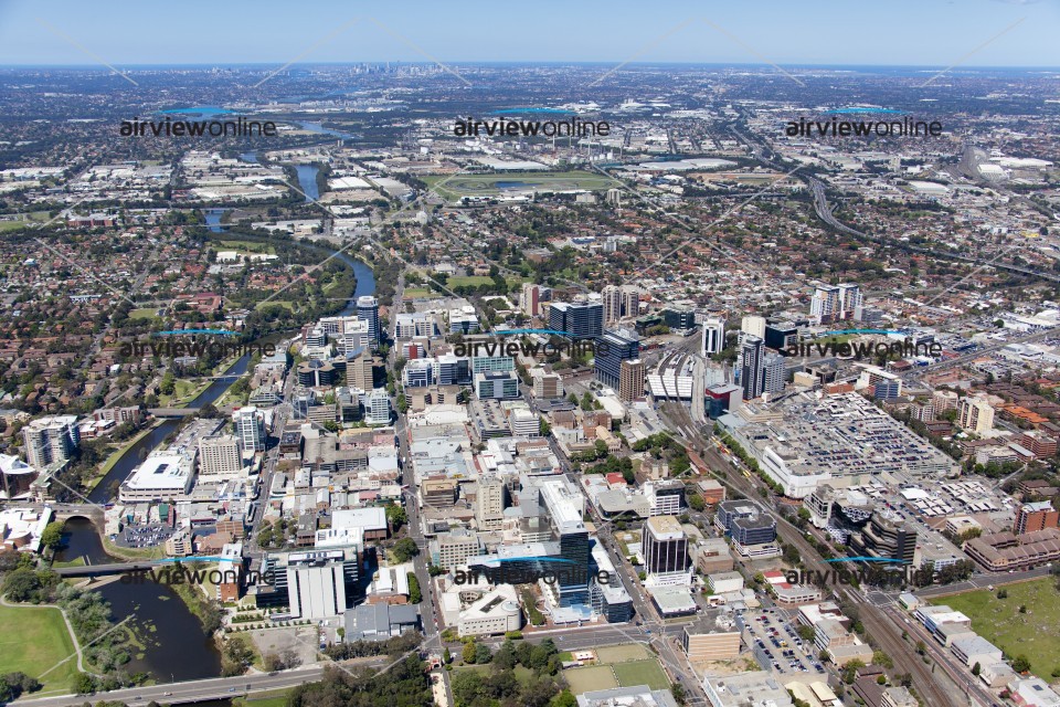 Aerial Image of Parramatta to Sydney City