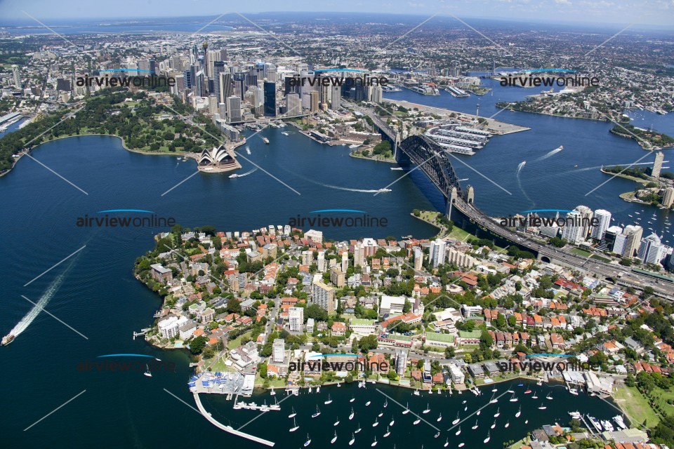 Aerial Image of Kirribilli to Sydney CBD