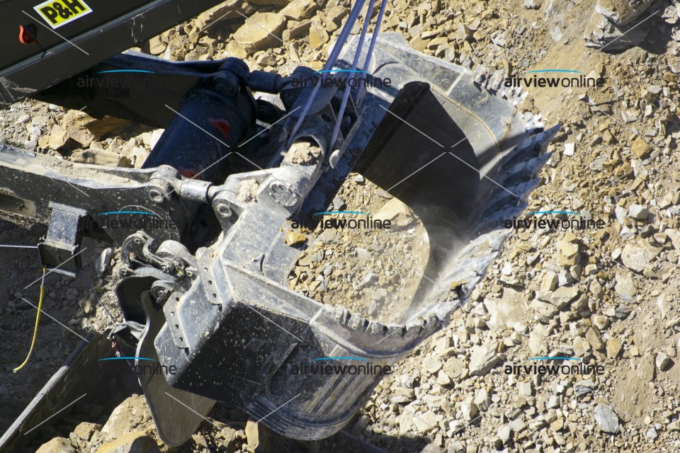 Aerial Image of Mining Shovel at Work