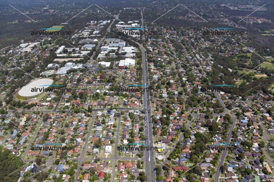 Aerial Image of Warringah Road, Beacon Hill heading West