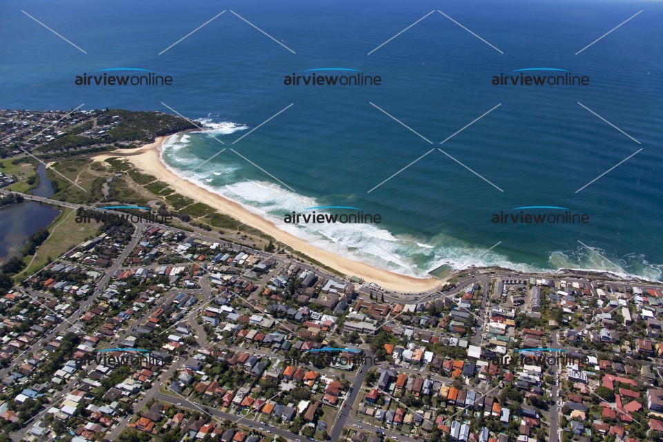 Aerial Image of Curl Curl Beach and surrounding streets
