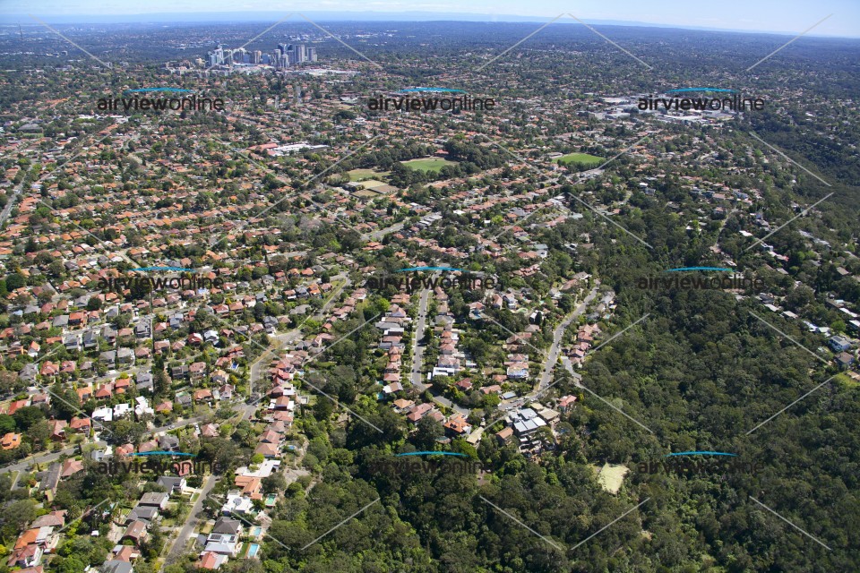Aerial Image of Castlecrag to Chatswood