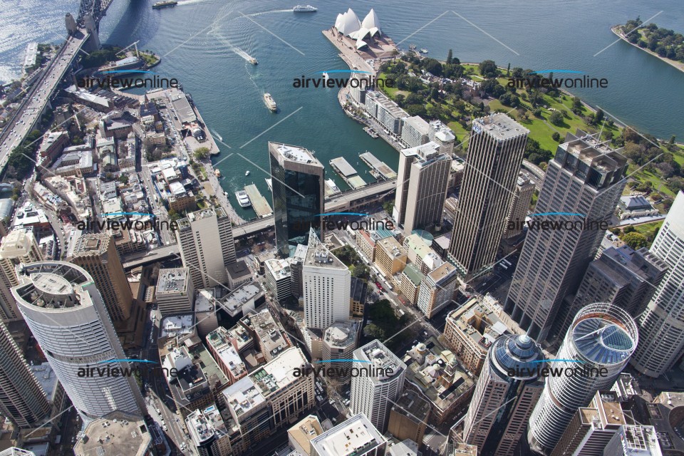 Aerial Image of Sydney CBD close up
