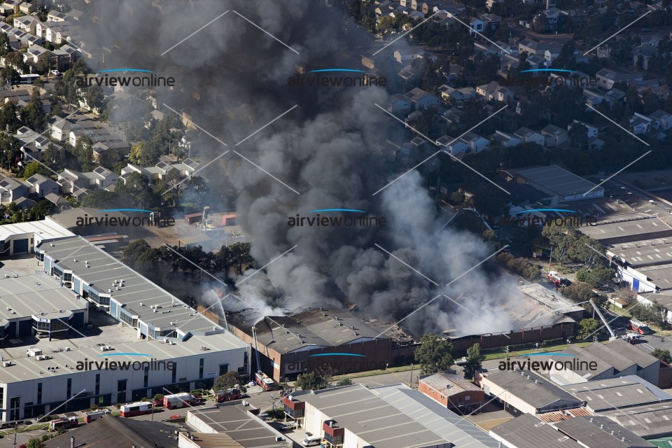 Aerial Photography Factory Fire Silverwater - Airview Online