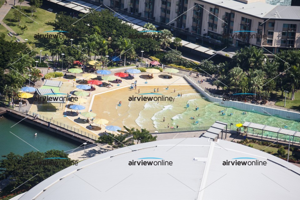 Aerial Photography Darwin Waterfront Lagoon & Wave Lagoon Airview Online