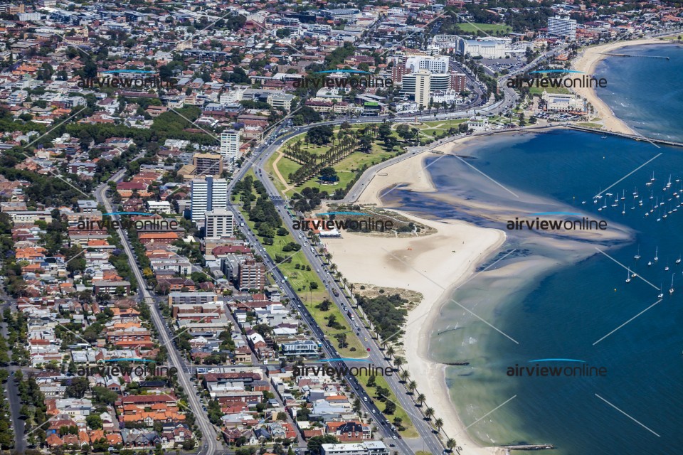 Aerial Photography St Kilda Beach - Airview Online