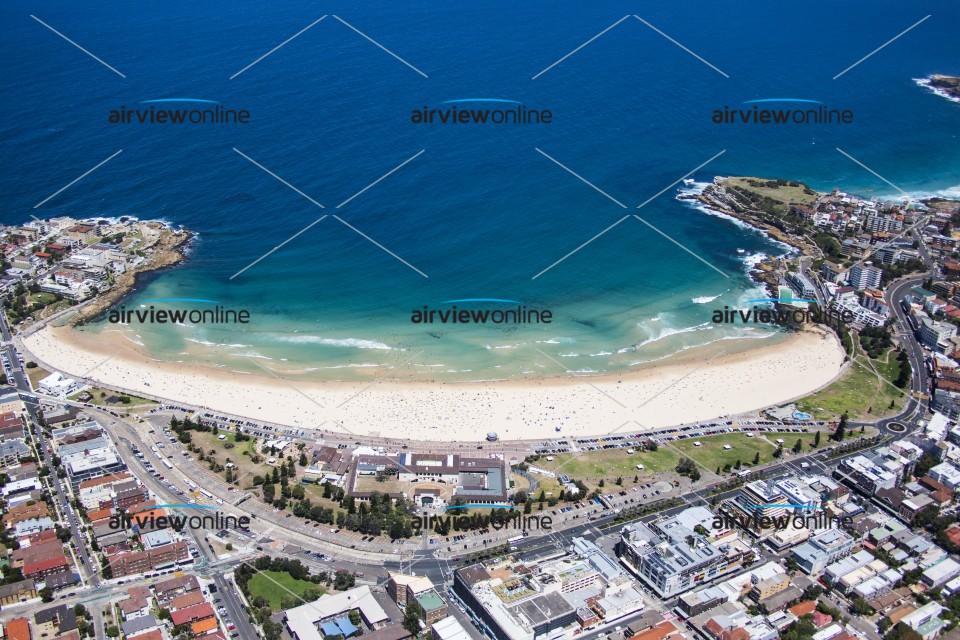 Aerial Photography Bondi Beach Bathers - Airview Online