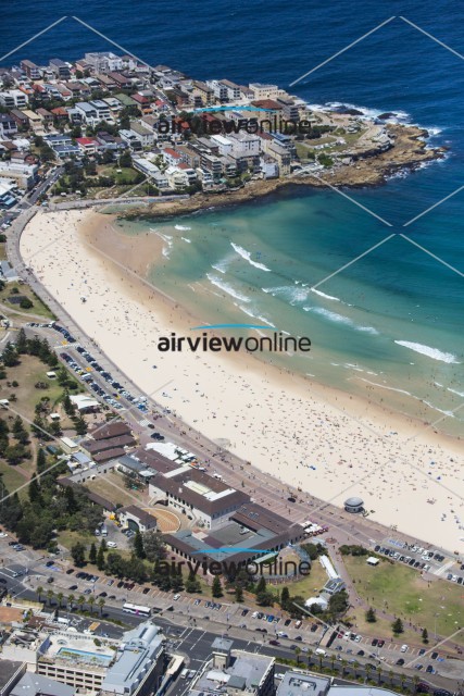 Aerial Photography Bondi Beach Bathers - Airview Online