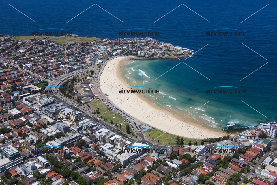 Aerial Photography Bondi Beach Bathers - Airview Online