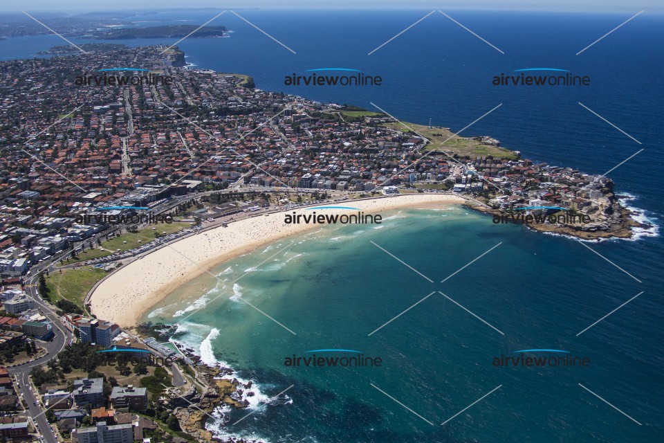 Aerial Photography Bondi Beach Bathers - Airview Online