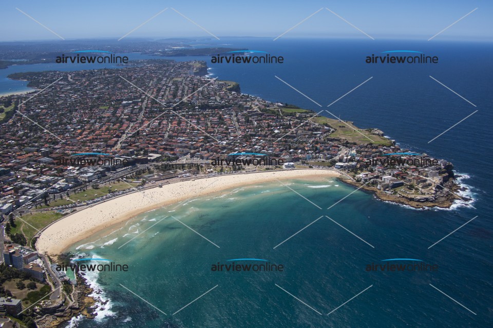 Aerial Photography Bondi Beach Bathers - Airview Online