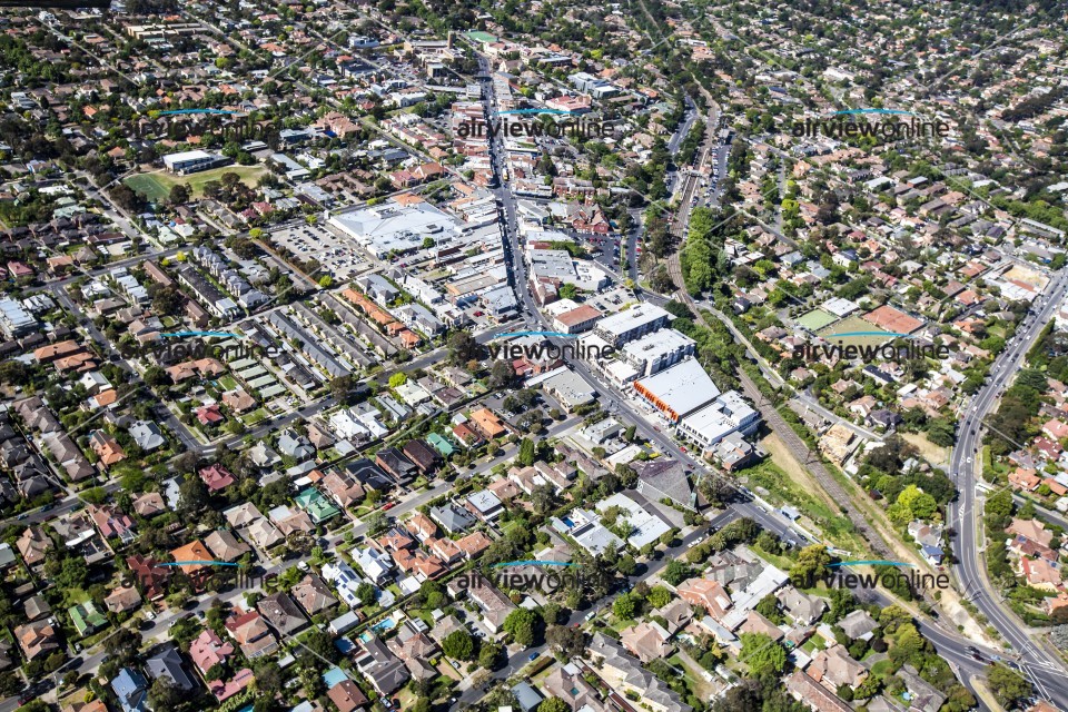 Aerial Photography Ivanhoe Looking Toward MElbourne Airview Online