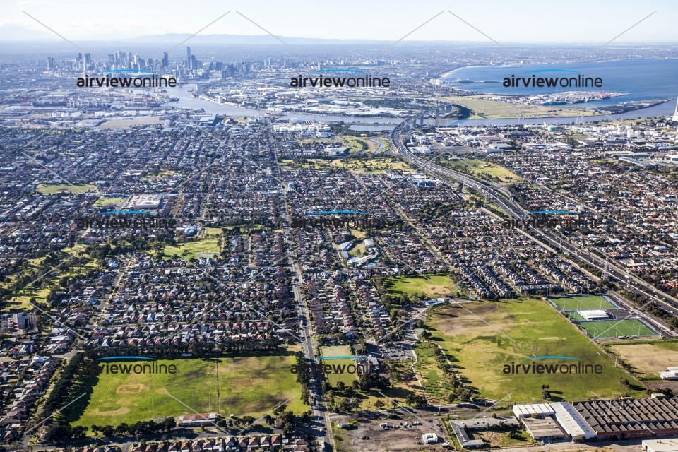 Aerial Photography Yarraville To The CBD Airview Online