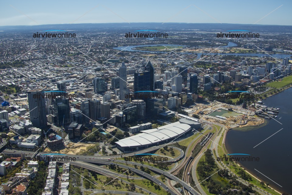 Aerial Photography Perth CBD From West Perth Airview Online