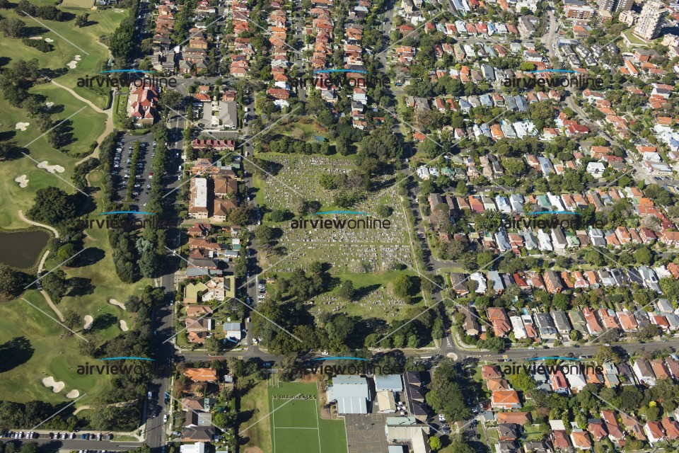 Aerial Photography Manly Cemetery Airview Online