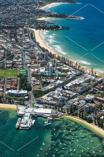 Aerial Photography Manly Wharf & The Corso - Airview Online