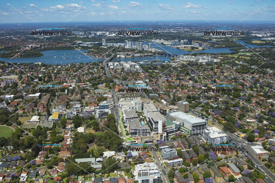 Aerial Photography Top Ryde Shopping Centre And Surrounds Airview Online