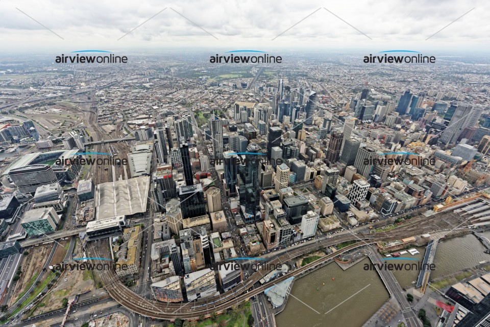 Aerial Photography Melbourne CBD Looking North Airview Online