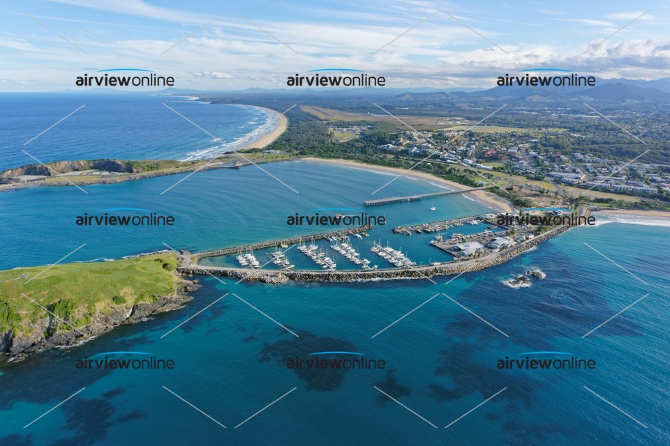 Aerial Photography Coffs Harbour Marina Looking SouthWest Airview Online